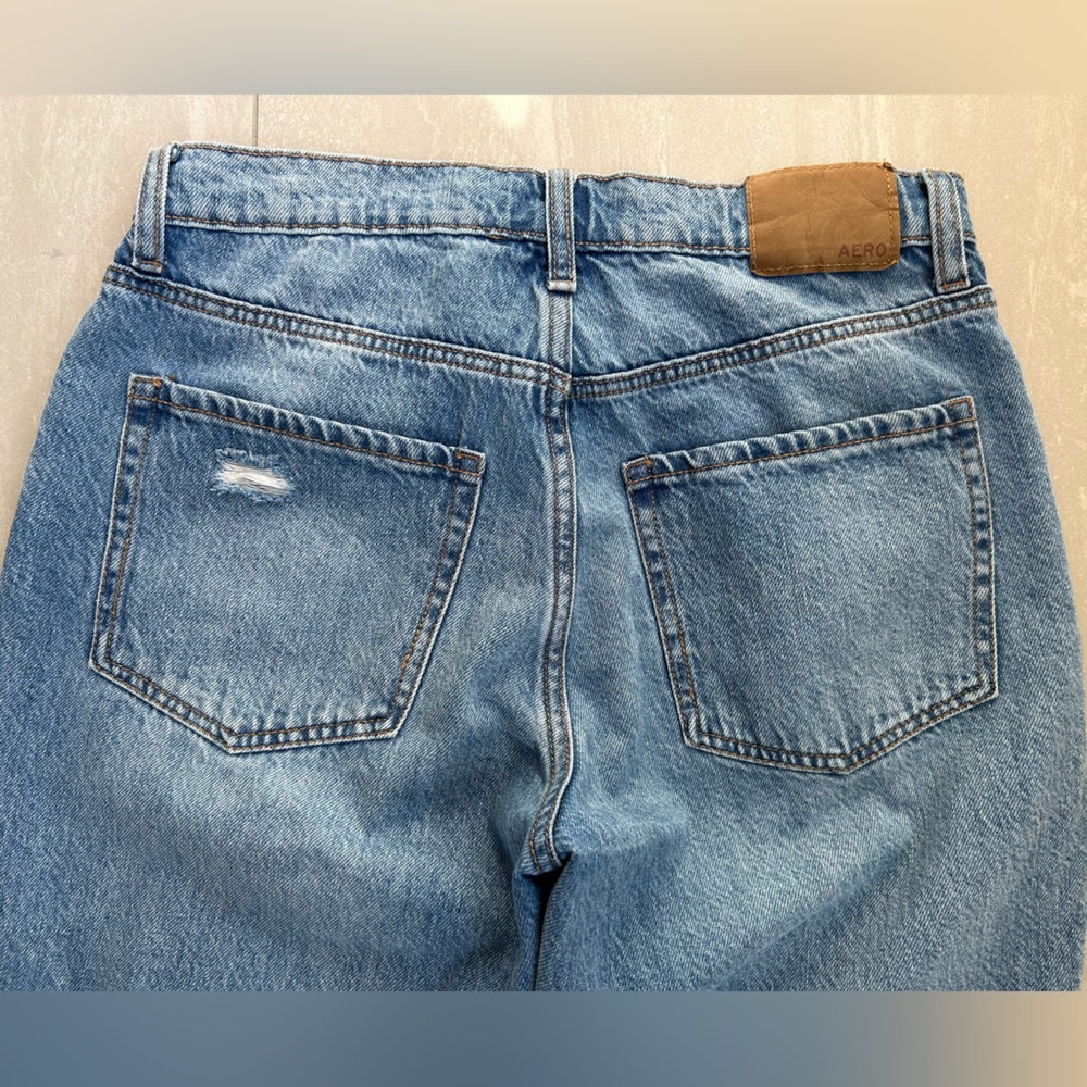 Aeropostale Ripped Blue Boyfriend Jeans - Picture 11 of 14
